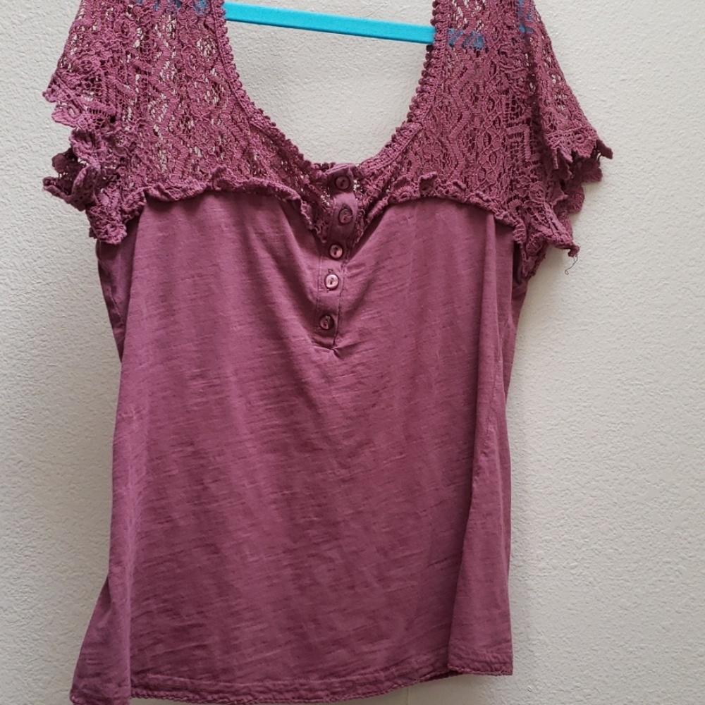 Maroon top